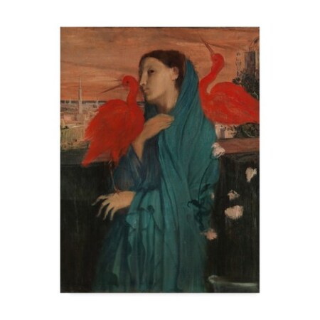 Edgar Degas 'Young Woman With Ibis' Canvas Art,35x47